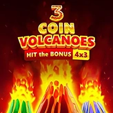 Three erupting coin volcanoes spewing gold lava on Wonaco